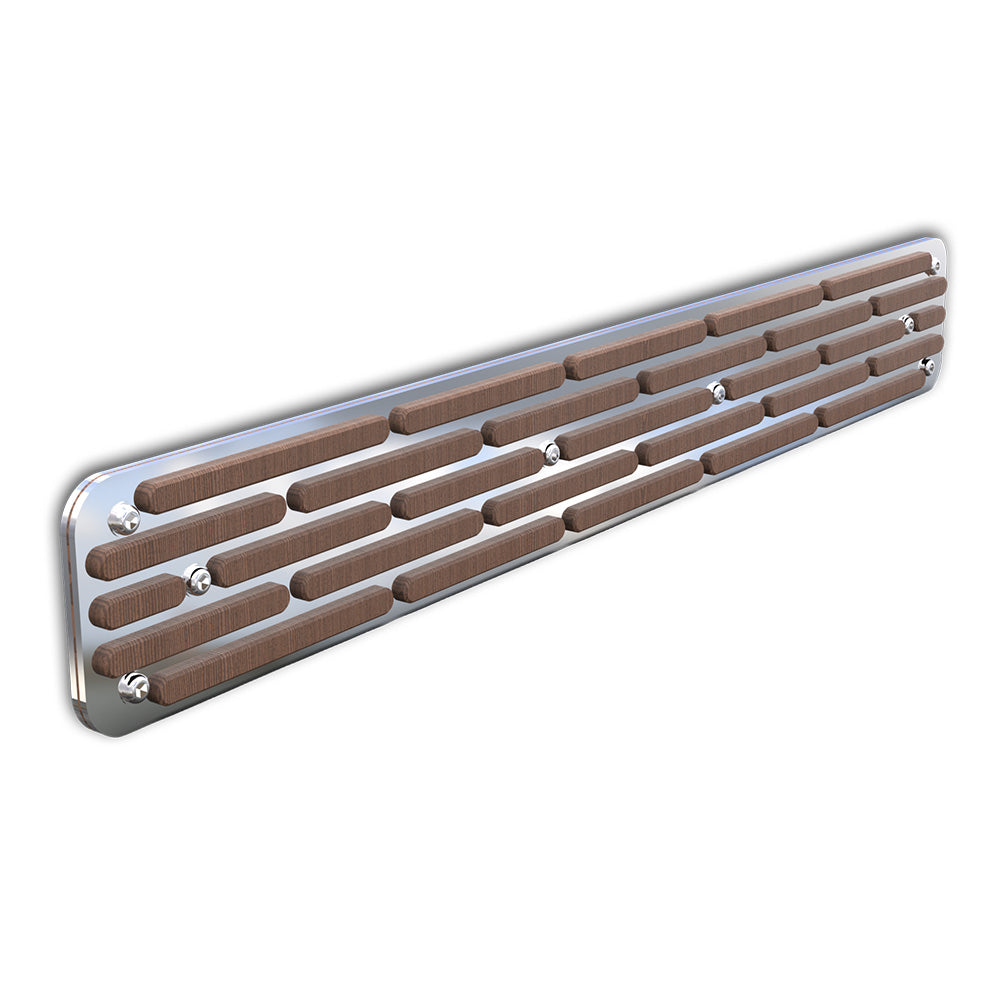 28" x 4" Polished Stainless Steel Step Plates