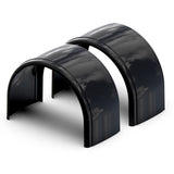 Black Fiberglass Single Axle Fender with 1" Side Drop