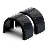 Black Fiberglass Single Axle Fender with 3" Side Drop