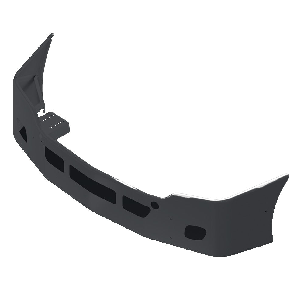 FL Cascadia 2008-2017 Black Powder Coated Bumper with Fog, Tow and Vent Holes