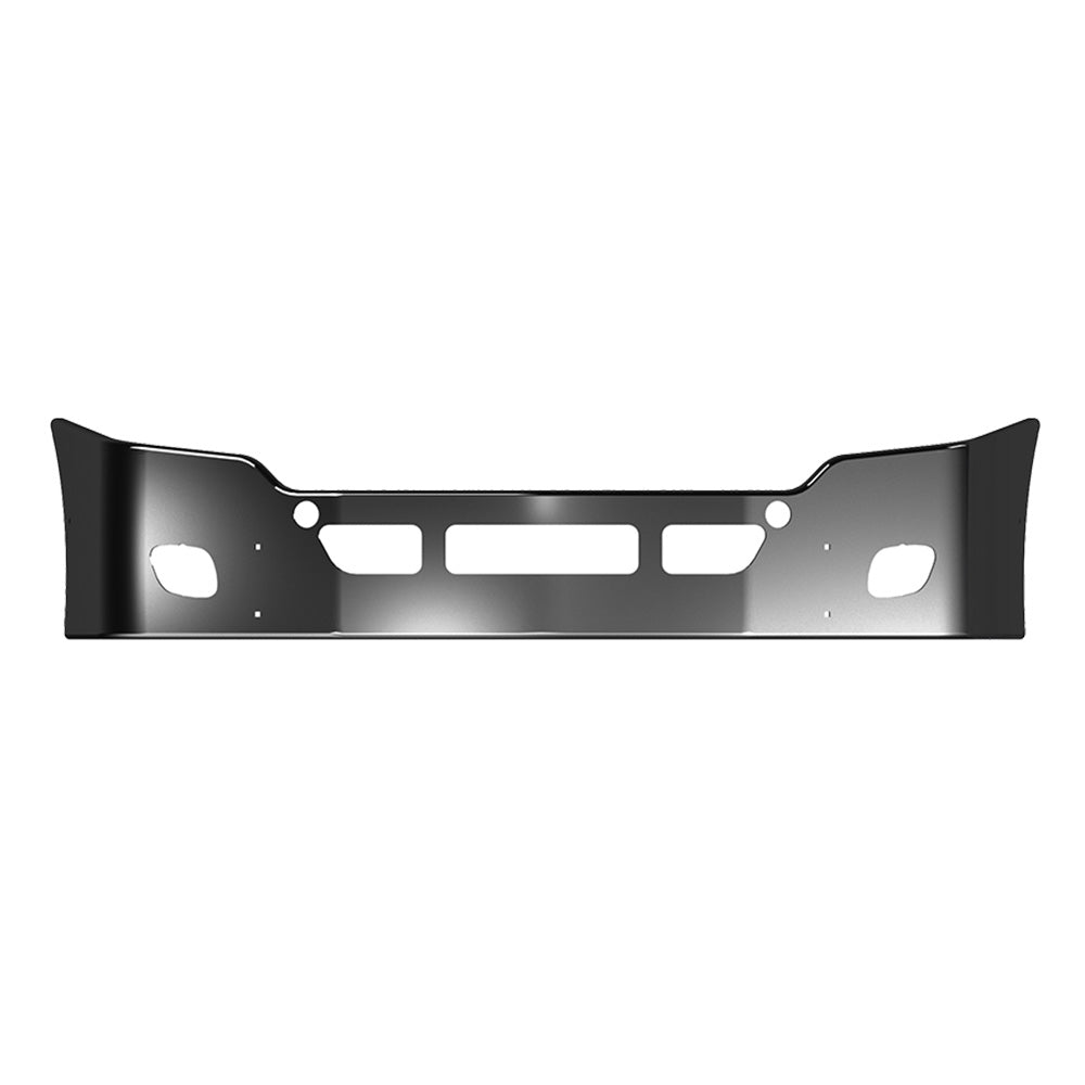 FL Cascadia 2008-2017 Black Powder Coated Bumper with Fog, Tow and Vent Holes