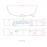 FL Cascadia 2008-2017 White Powder Coated Bumper with Fog, Tow and Vent Holes