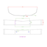 16" Peterbilt 579 SBA Chrome Bumper with Tow Holes
