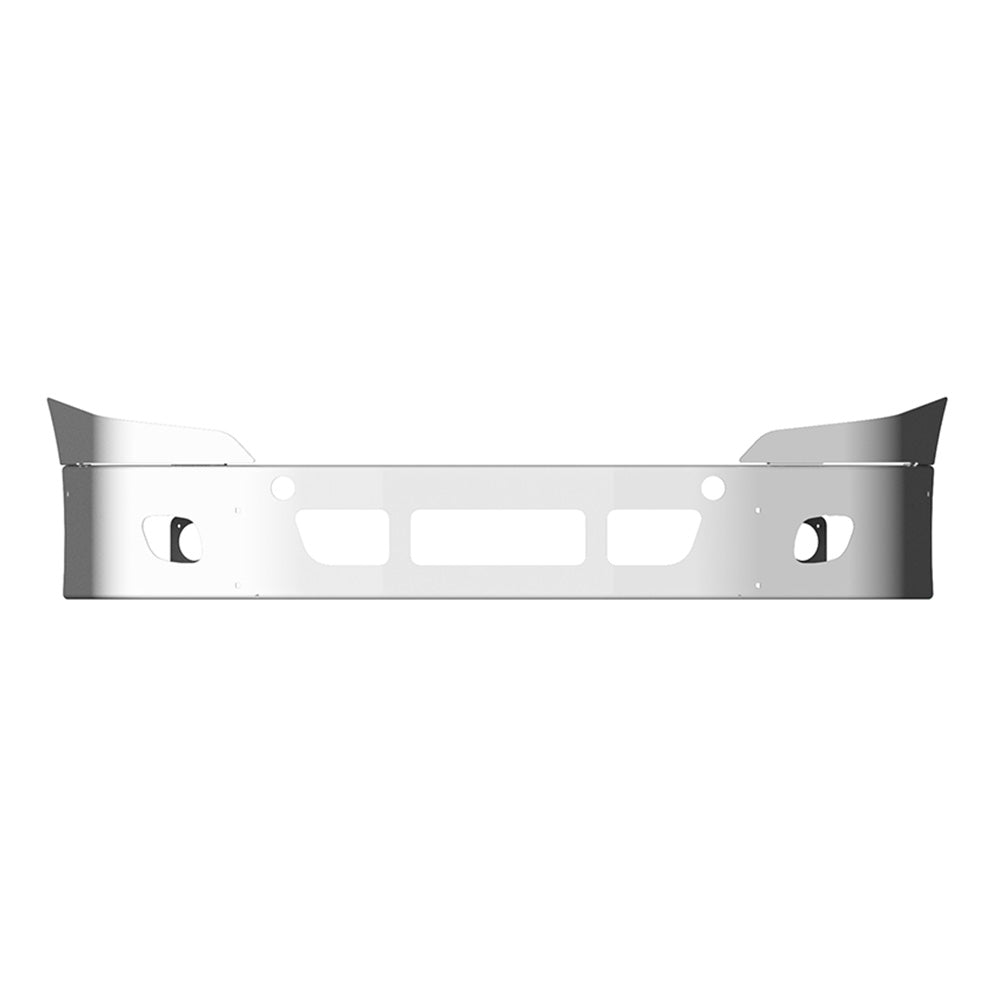 14" FL Cascadia SBA Chrome Bumper with Fog, Tow, Vent and Radar Cutouts