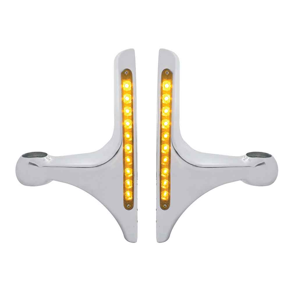 Peterbilt Amber 10 LED Aluminum Headlight Bracket