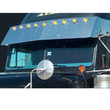 18" Freightliner Classic, Classic XL Condo 1991-2010 High Roof Drop Visor with Nine 2" Light Cutouts