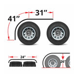 72" 16-Gauge 430 SS Smooth Front Half Fenders