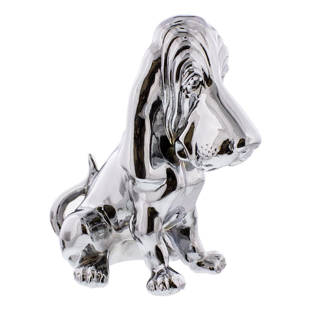Chrome Basset Hound Hood Ornament