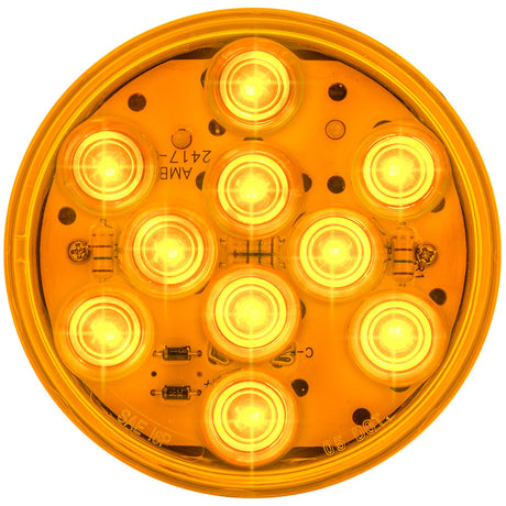 4" Round mega 10 LED light from another angle