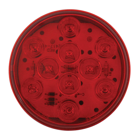 4" Round mega 10 LED light, close-up