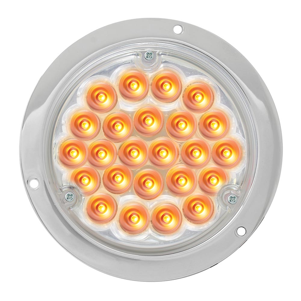4" Round Pearl LED Light in Housing with 1157 Plug
