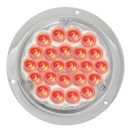 4" Round pearl LED light in housing with 1157 plug, detail