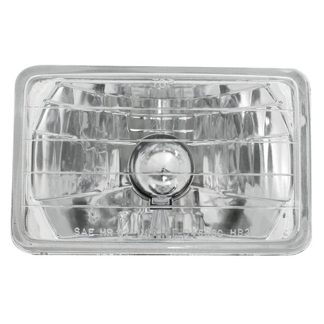 6.5" X 4" halogen headlamp with H4 bulb, close-up