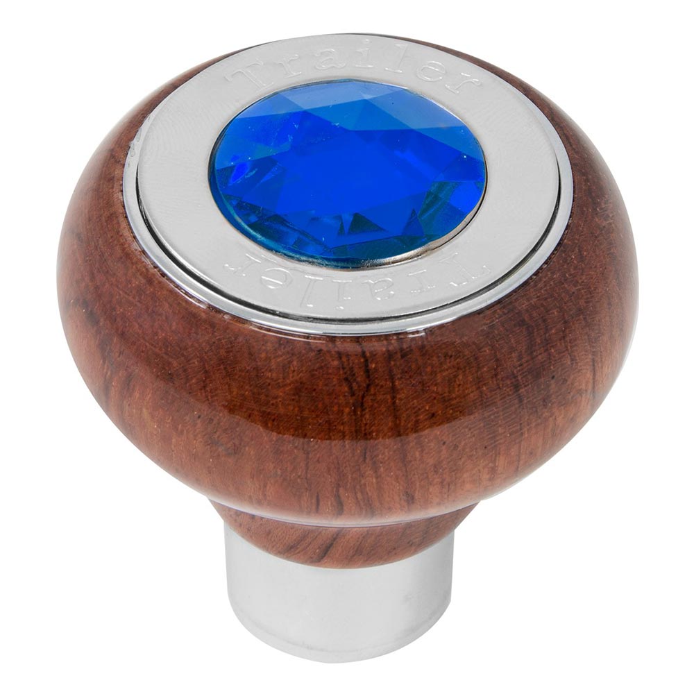 Large Rosewood Tractor/Trailer Air Valve Knob with Jewel - Thread On