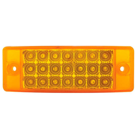 Close-up of 5-7/8" X 2" 21 LED rectangular clearance marker light