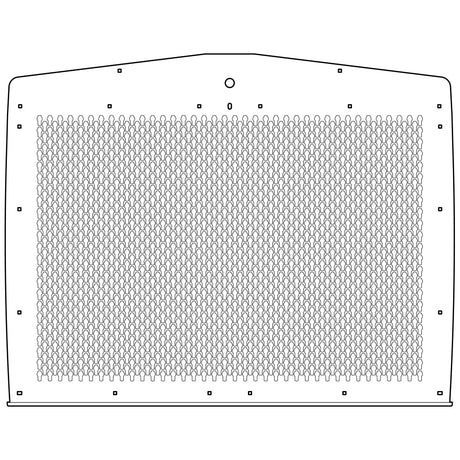 Close-up of Kenworth T800 punched grill, keyhole punch