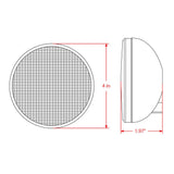 4" Round Red Stop/Tail/Turn LED Light 40 Diodes