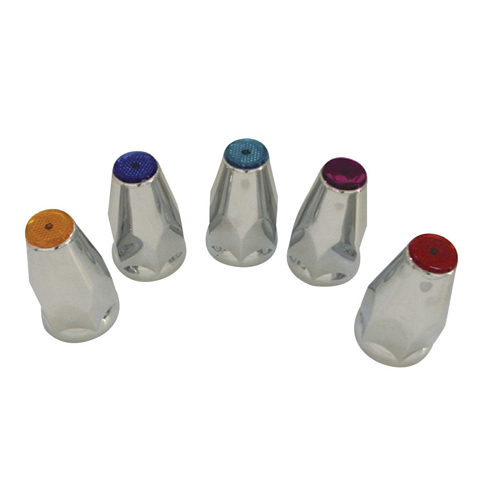 33mm Chrome Plastic Reflective Nut Covers - Thread On
