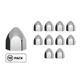 Chrome Plastic Bullet Nut Cover 3/4" X 1-3/8" - Push-On (10-Pack)