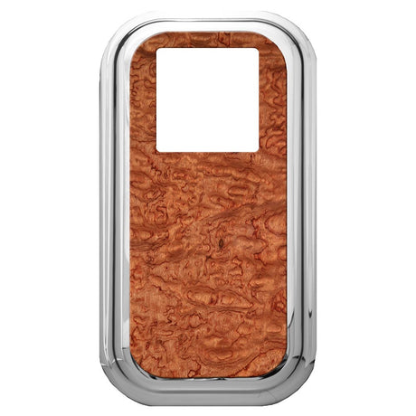 Peterbilt 379 rosewood and chrome gear shift plate cover for semi trucks