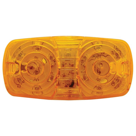 4" Amber 16 LED rectangular clearance marker light