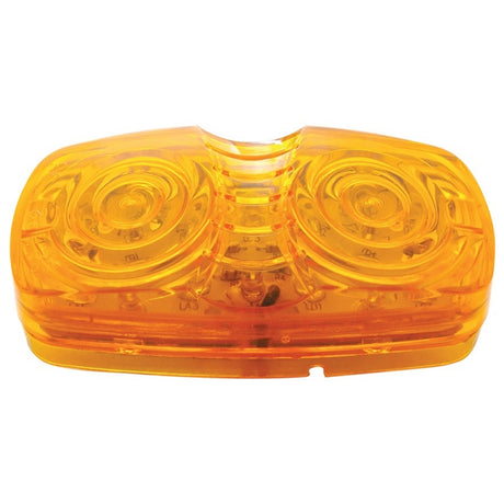 4" Amber 16 LED rectangular clearance marker light, close-up