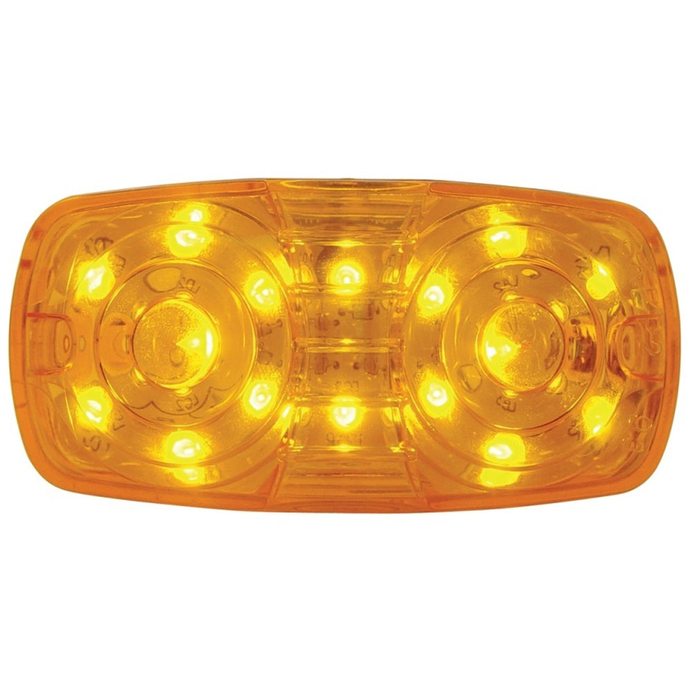 4" Amber 16 LED Rectangular Clearance Marker Light