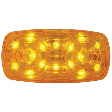 Close-up of 4" Amber 16 LED rectangular clearance marker light
