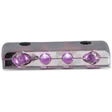 2-1/2" Purple 4 LED Chrome Step Light