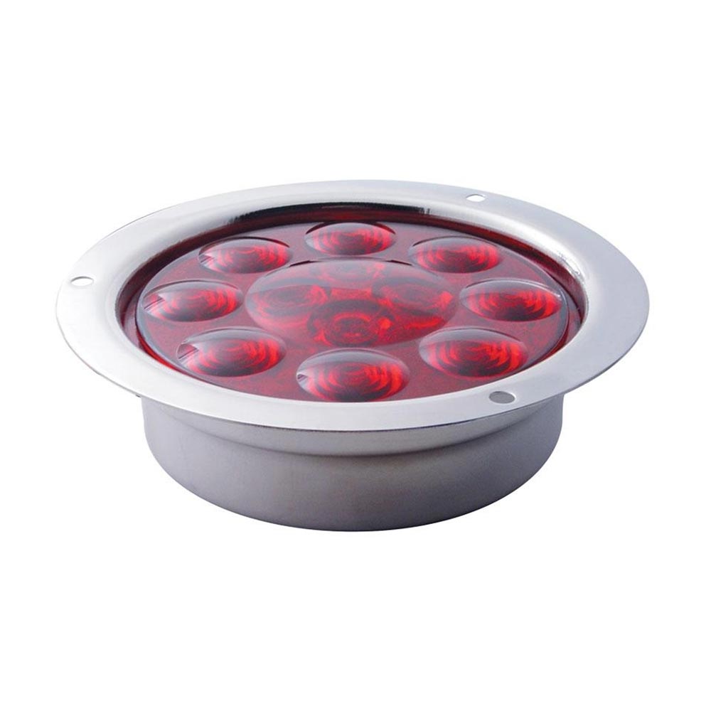 4-1/4" Red 12 LED Deep Dish S/T/T Light