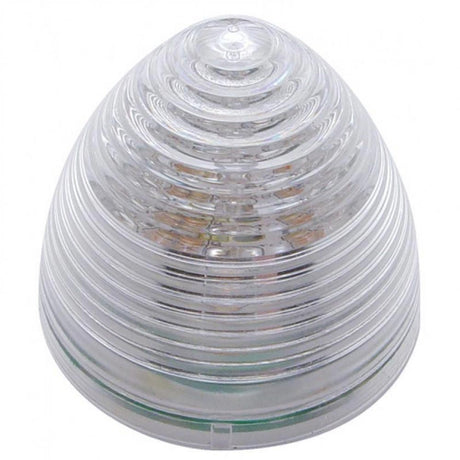 2" Amber/clear 9 LED beehive marker light, close-up
