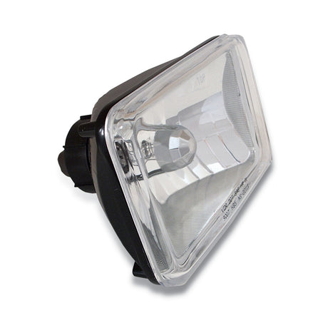 6.5" X 4" halogen headlamp with 9007 bulb, close-up