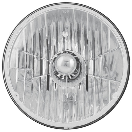 7" Round halogen headlamp with H4 bulb, close-up