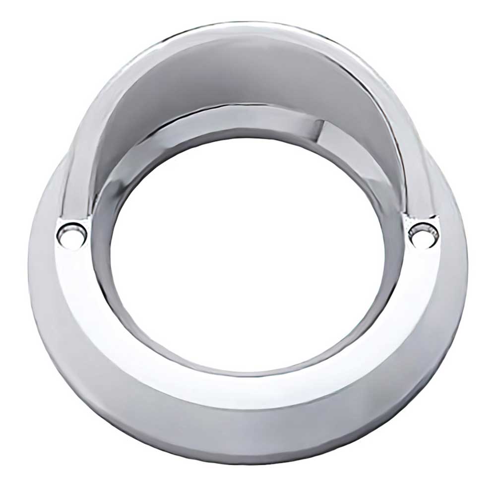 2" Chrome Plastic Light Bezel with Visor and Stainless Steel Screws