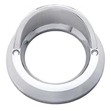 2" Chrome Plastic Light Bezel with Visor and Stainless Steel Screws