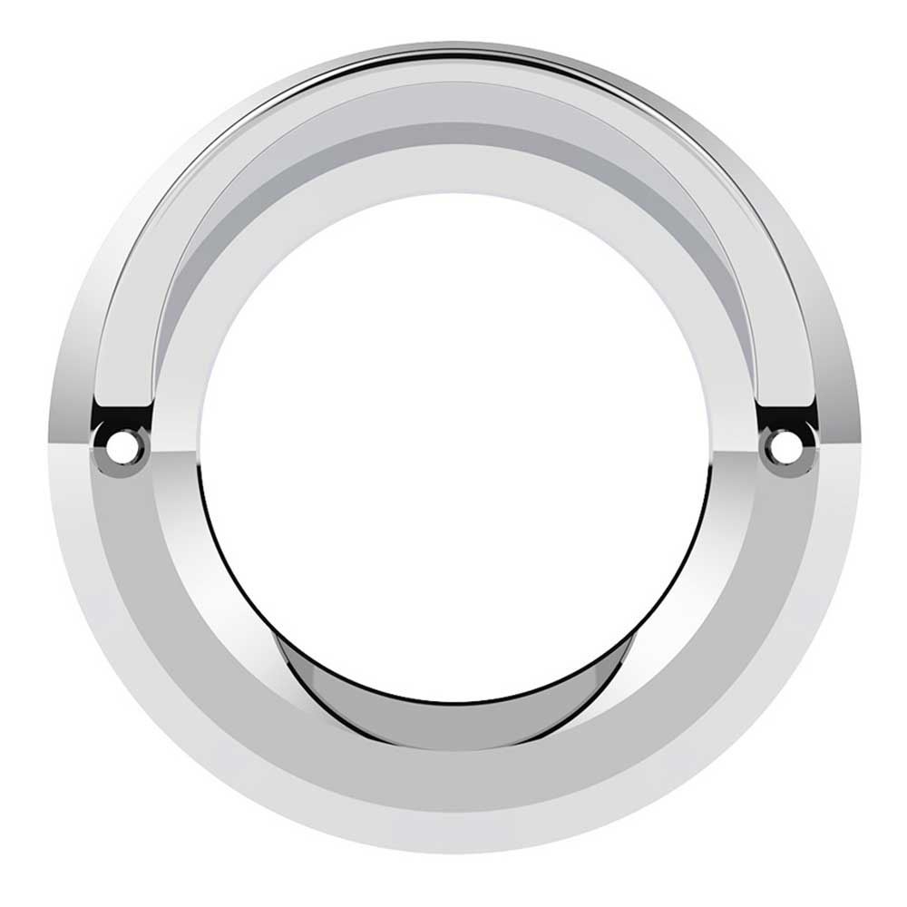 2" Chrome Plastic Light Bezel with Visor and Stainless Steel Screws