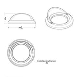 2" Chrome Plastic Light Bezel with Visor and Stainless Steel Screws