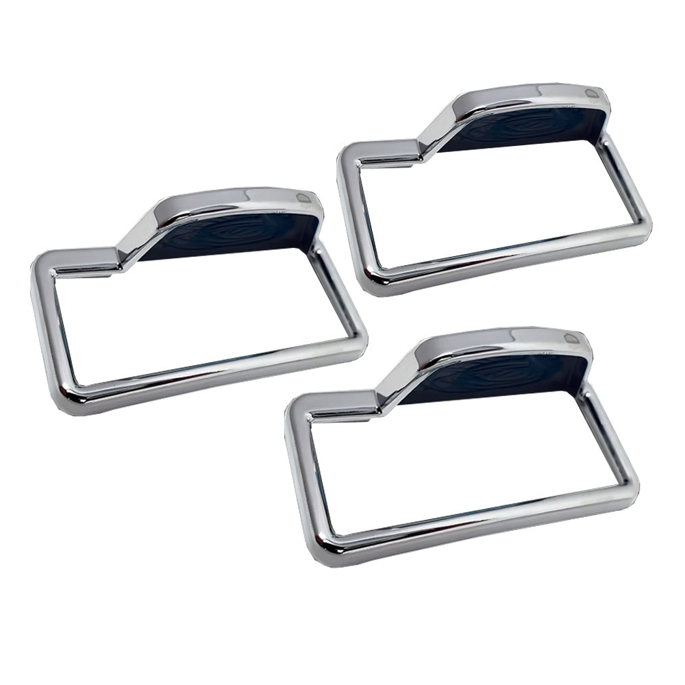 Freightliner Classic, FLD Chrome Dump Valve Covers - Set of 3