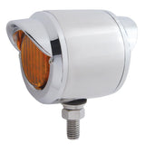 2" Amber & Red 9 LED SS Flat Lens Double Face