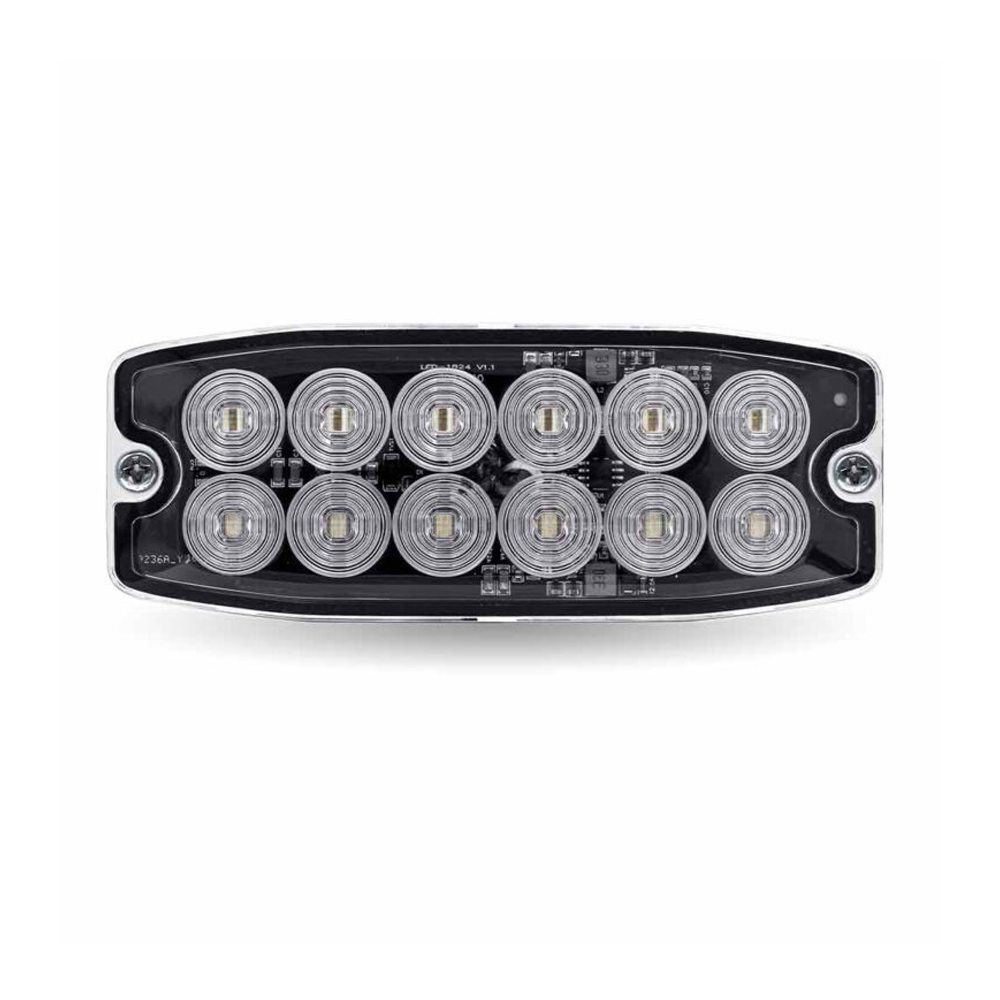 Dual Color Directional LED Twelve Diode Slim Surface Strobe Light
