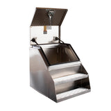 12"L Top Opening Aluminum Step Box with Diamond Plated Lid