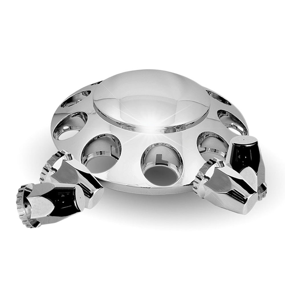 Chrome ABS Front Axle Cover with 33mm Nut Covers