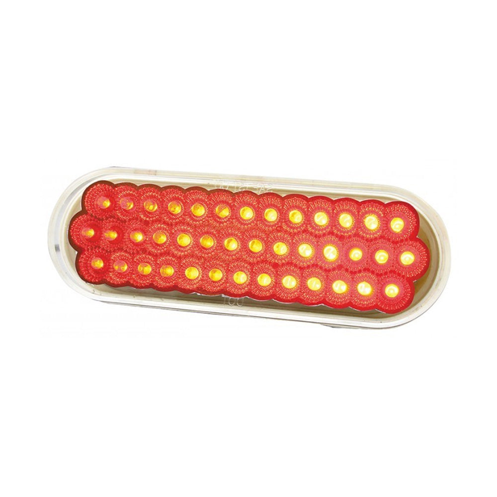 Red with Clear Lens 40 Diode Oval Light