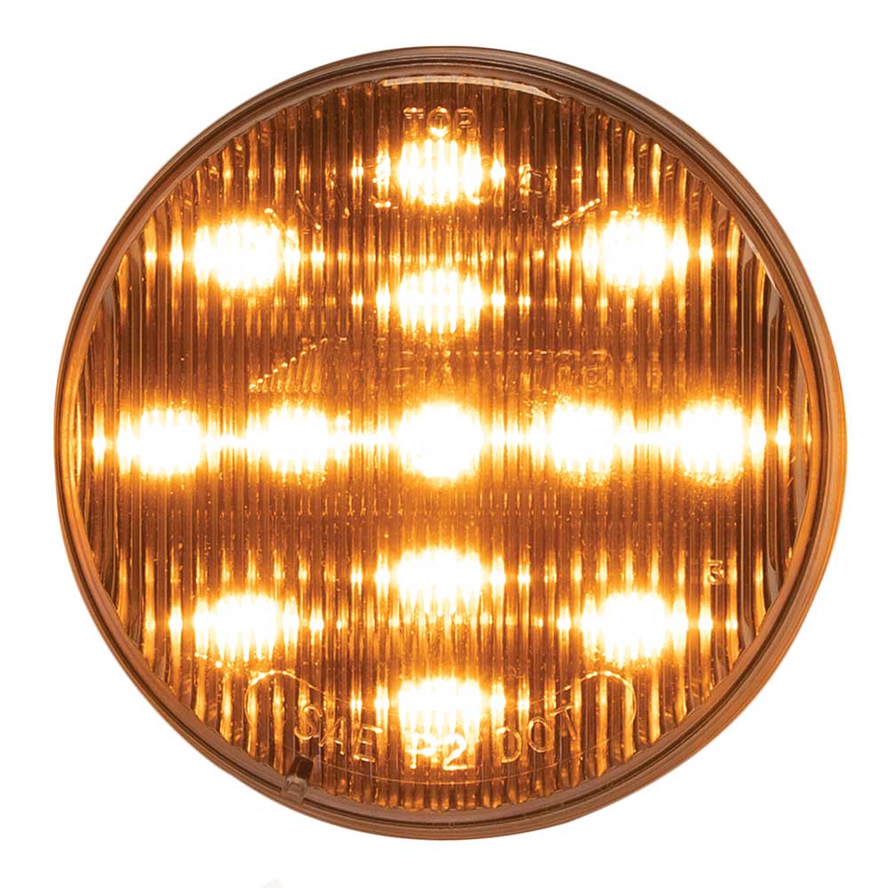 2-1/2"  Round 13 Amber LED with Clear Lens Marker Light