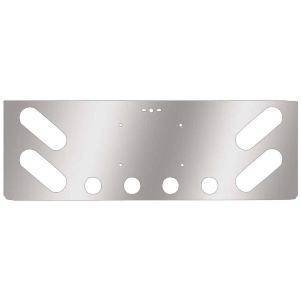Stainless Steel Rear Center Panel with Oval and 2" Light Cutouts