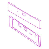 Peterbilt 357, 378, 379 20" Boxed End Chrome Bumper