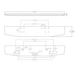 16" Tapered Bumper for International 9900ix 2000 and newer