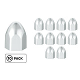 1/2" X 15/16" Chrome Plastic Bullet Nut Cover - Push on 10 pack