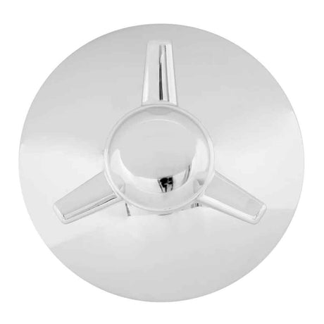 Universal chrome R/h spinner front hubcap 1" lip, closer view