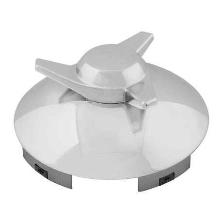 Universal chrome R/h spinner front hubcap 1" lip (variant 2)